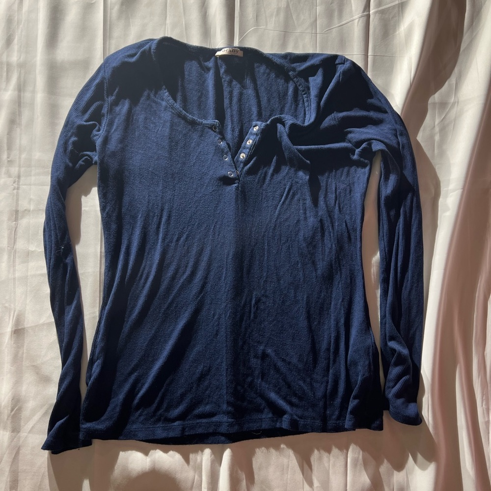 Orsay Size M Top Long Sleeve Viscose Elastane Length 26” #F